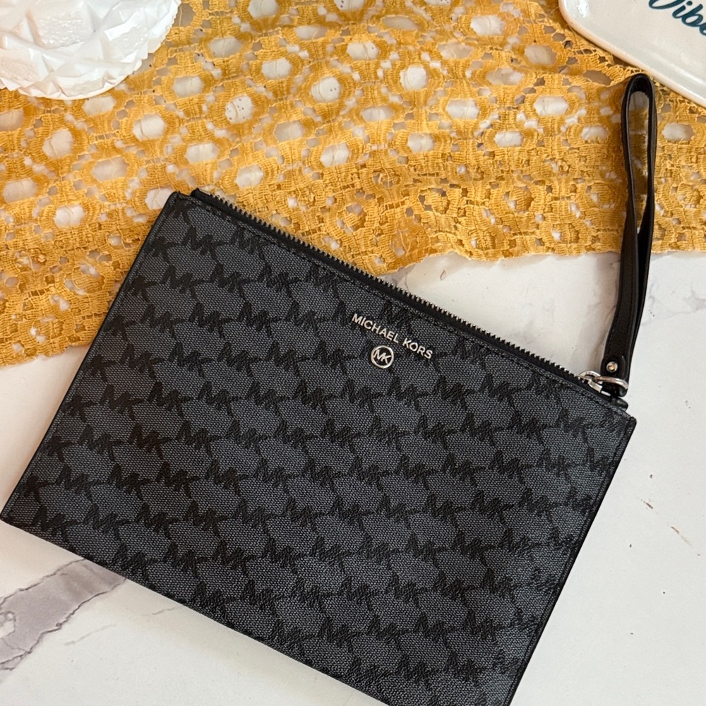 Michael Kors Black Logo Clutch